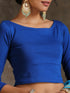 Blouse - Stretchy Deep Blue Knit
